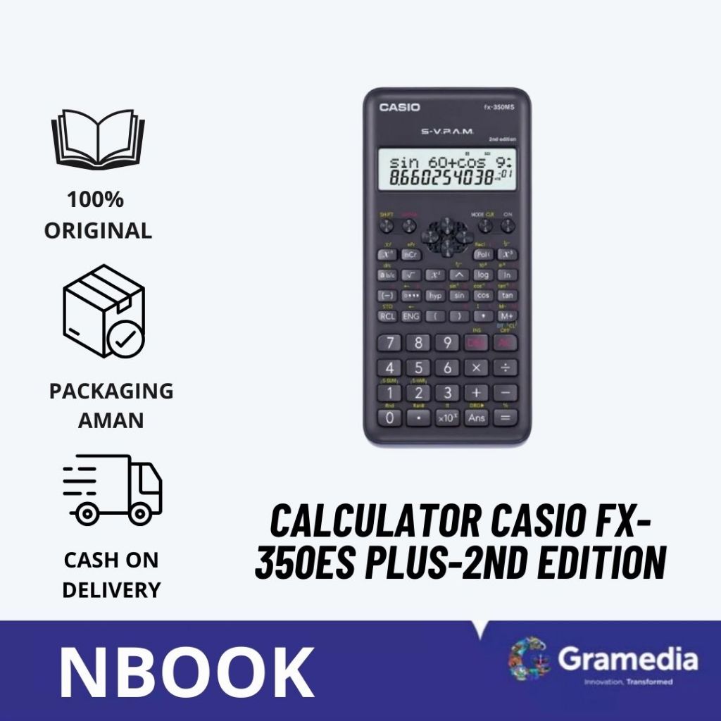 

GRAMEDIA BALI GALERIA- CALCULATOR CASIO FX-350ES PLUS-2ND EDITION