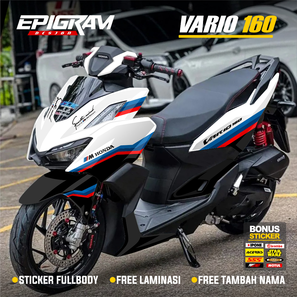 Decal Stiker Vario 160 New 2022 2023 2024 Fullbody Dekal Sticker Motor Honda Vario 160 New ABS CBS M