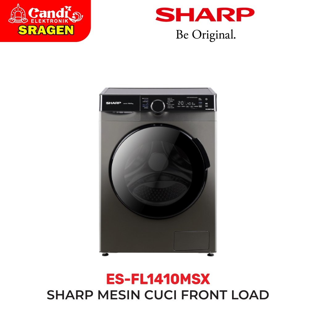 SHARP Mesin Cuci Front Loading 10 Kg Inverter ES-FL1410MSX