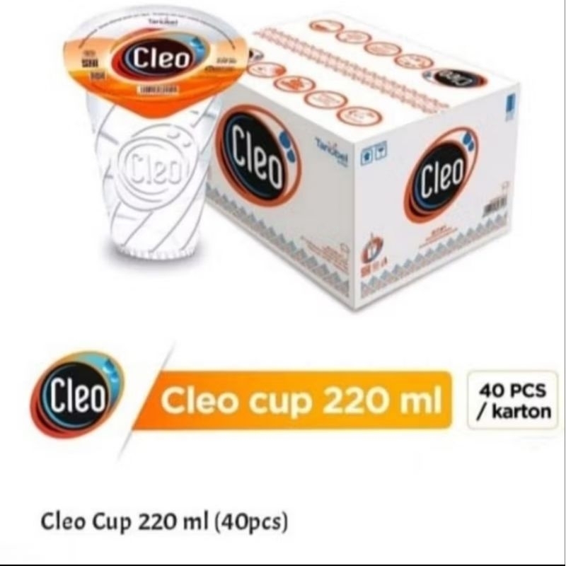 

Cleo Gelas 1 Dus isi 40 Gelas @220ml