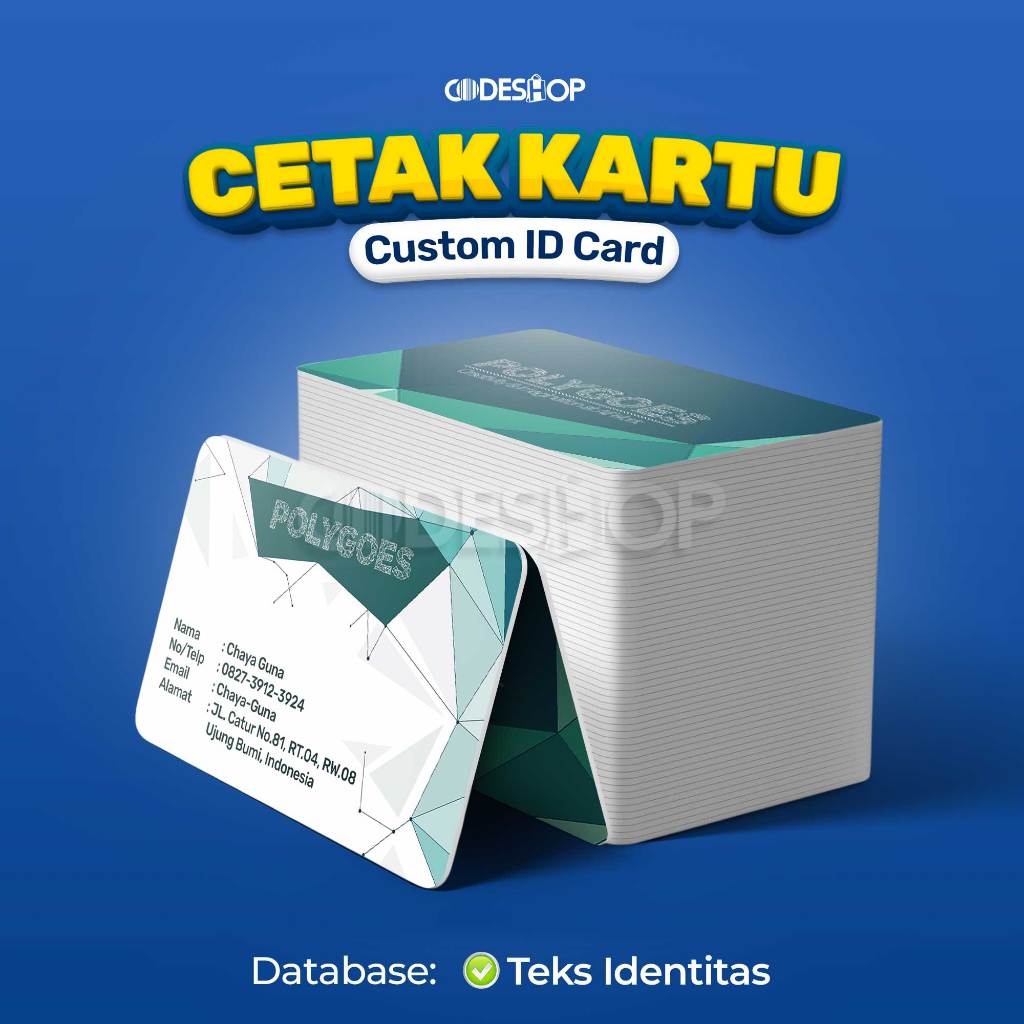

Jual Cetak Custom Kartu Preprinted - Member - Kartu Identitas - Custom Print Minimal Pemesanan 50