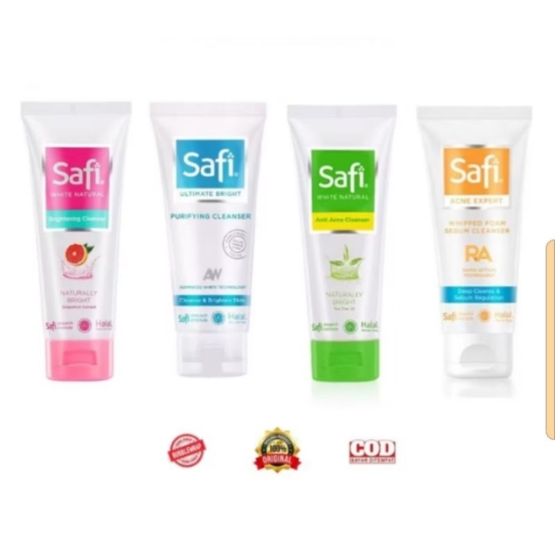 SAFI FACE WASH 100ML Size BESAR / SAFI ULTIMATE CLEANSER / ANTI ACNE CLEANSER / BRIGHTENING CLEANSER