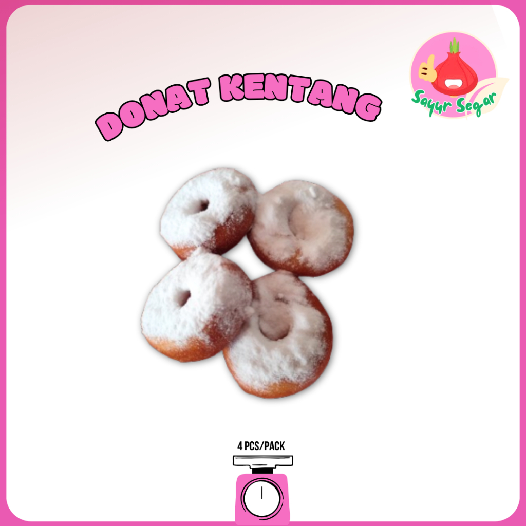 

Sayur Segar-Donat Kentang Siap Makan /Donat Matang/ Donut 4 pcs