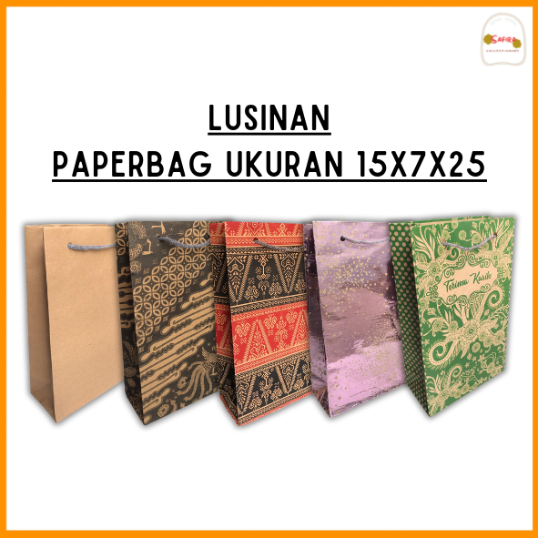 

[ LUSINAN ] PAPER BAG UKURAN 15X7X25 UNTUK WAFER AN TEH PUCUK / PAPERBAG MURAH / TAS KERTAS / PAPERBAG HAJATAN