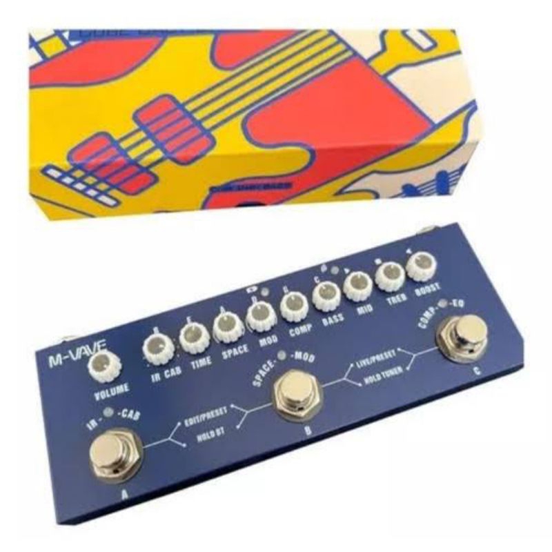 M7 M-Vave MVave Cube Baby Bass Pedal Effect Efek Multi