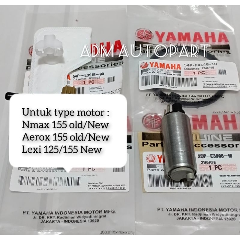 Rotak Fuel pump 2DP+Filter fuel 2DP/54P+Oring 54P Nmax 155 OLD/New Aerox 155 OLD/New Lexi 125/155