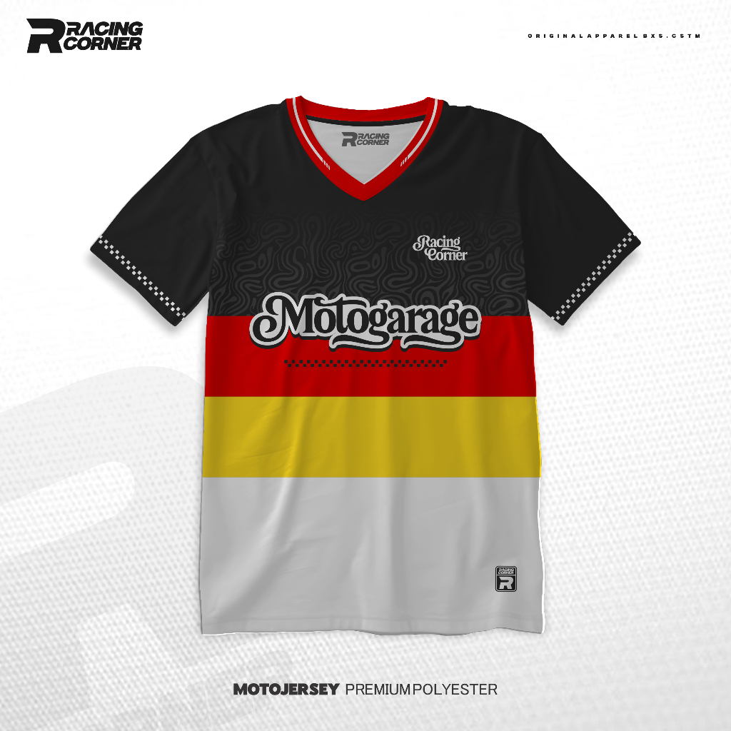 RACING CORNER | Jersey Motogarage PREMIUM Jersey Lengan Pendek Vintage Race  Kaos Motor | ORIGINAL B