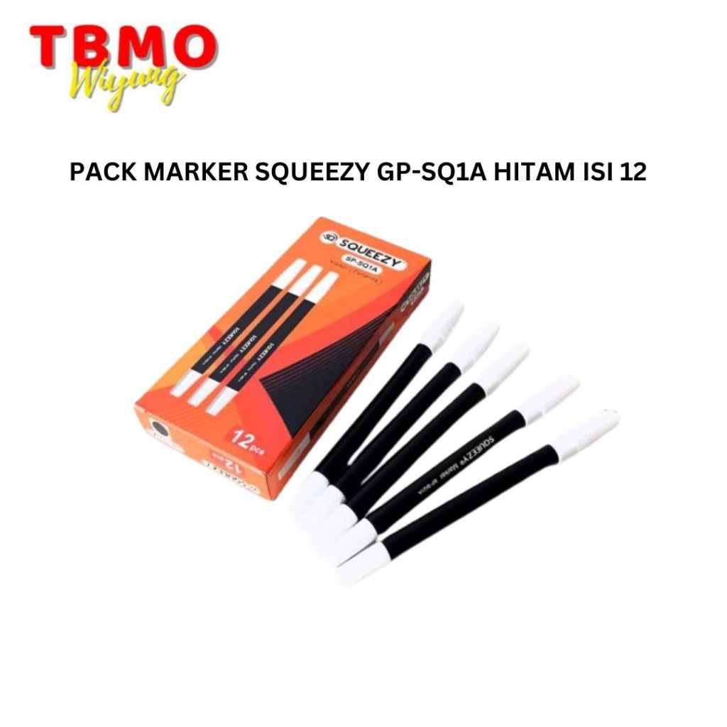 

TBMO PACK MARKER SQUEEZY GP-SQ1A HITAM ISI 12