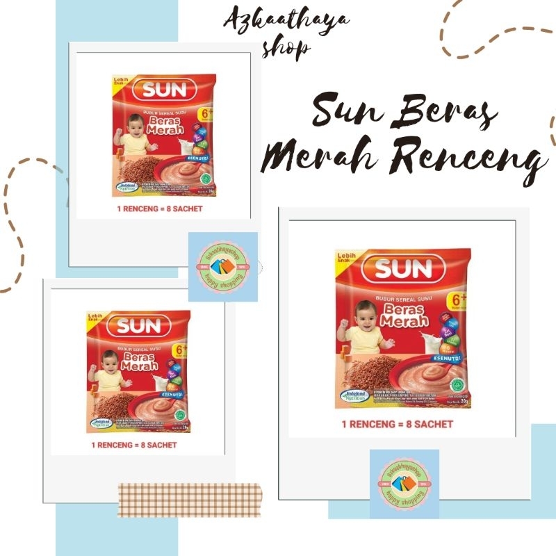 SUN BUBUR BAYI BERAS MERAH RENCENG ISI 8 SACHET
