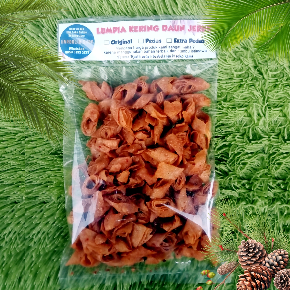 

Lumpia Kering Pedas Daun Jeruk Viral 250 gram