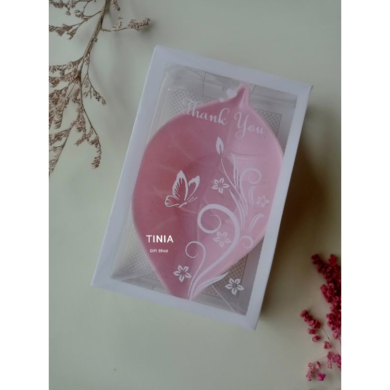 souvenir mangkok daun kemas mika