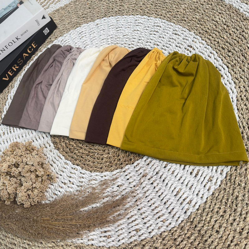 Ciput Basic Karet Belakang - Inner Arab Kaos - Iket Daleman Hijab