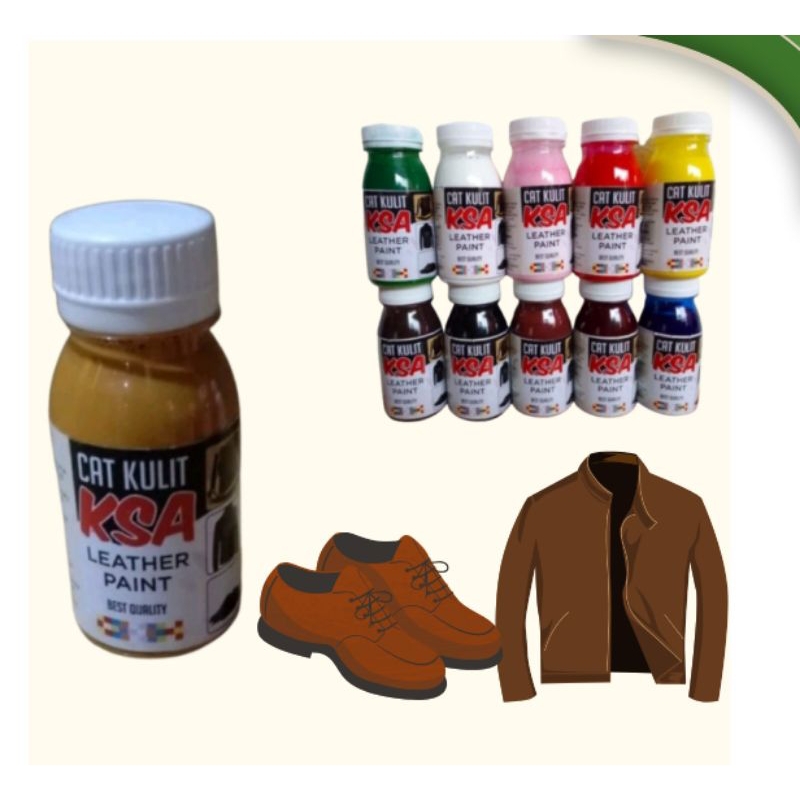 cat kulit warna Tan isi 80ml cocok untuk semua bahan kulit seperti jaket kulit jok  motor dompet sep