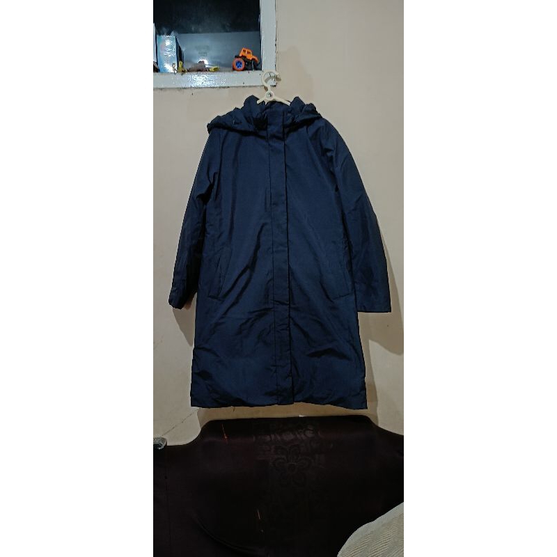 UNIQLO hybrid Jacket bulu angsa navy jaket wanita winter size M