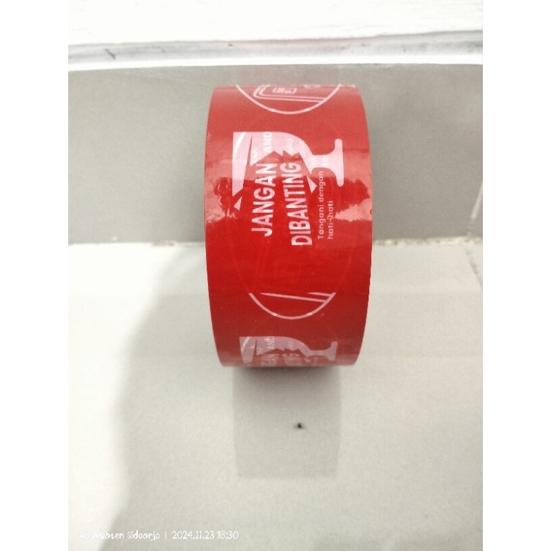 Lakban Printing Fragile (Video Unboxing) MERAH