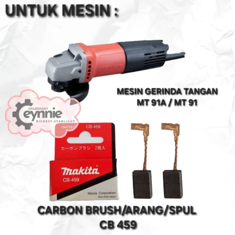 CARBON BRUSH MESIN GERINDA 4 INCH MT 91 A MAKTEC CB 459 ARANG SPUL GERINDA 4INCH MT91A CB459 MAKTEC
