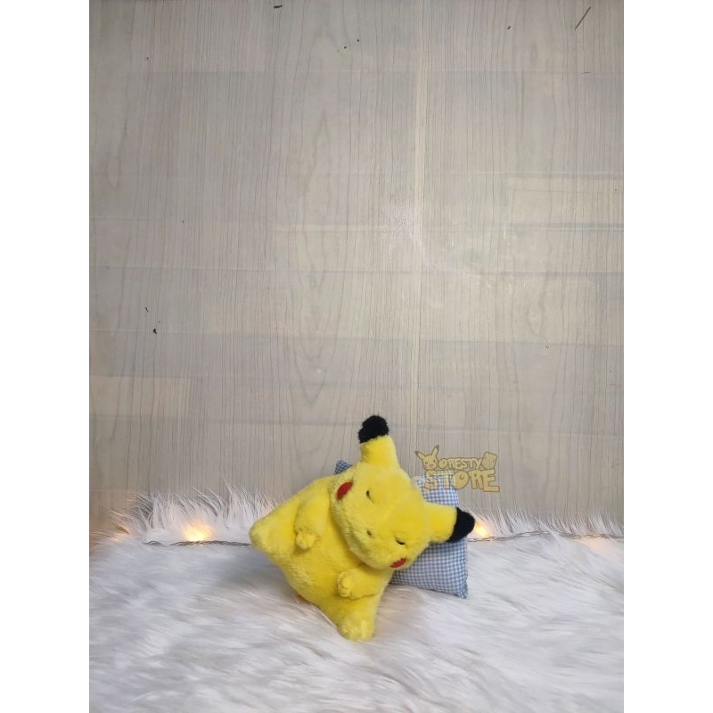 Boneka Pokemon Pikachu Sleeping Vintage - Tomy