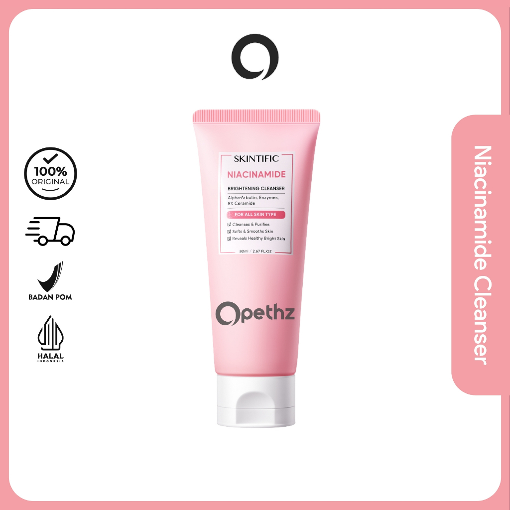 SKINTIFIC Niacinamide Brightening Cleanser 80ml - Facial Wash