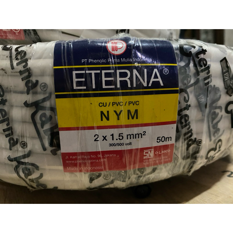 Kabel nym 2x1.5 50m eterna