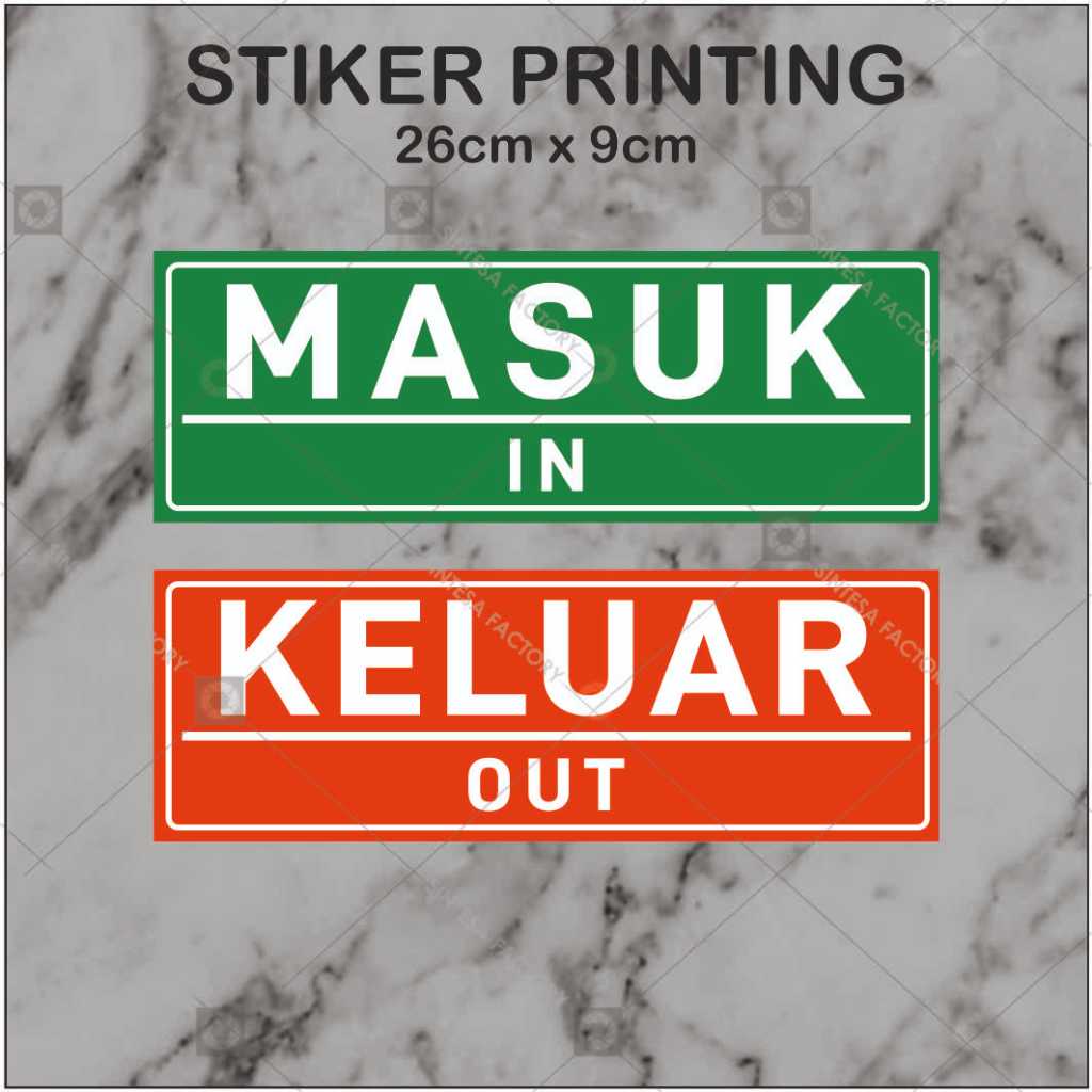 

Stiker Masuk Keluar Stiker Pintu