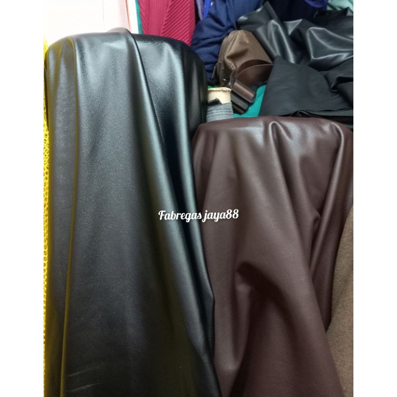 KODE K94O kain bahan kulit sintetis elastis import bahan jaket cekana dan kemeja