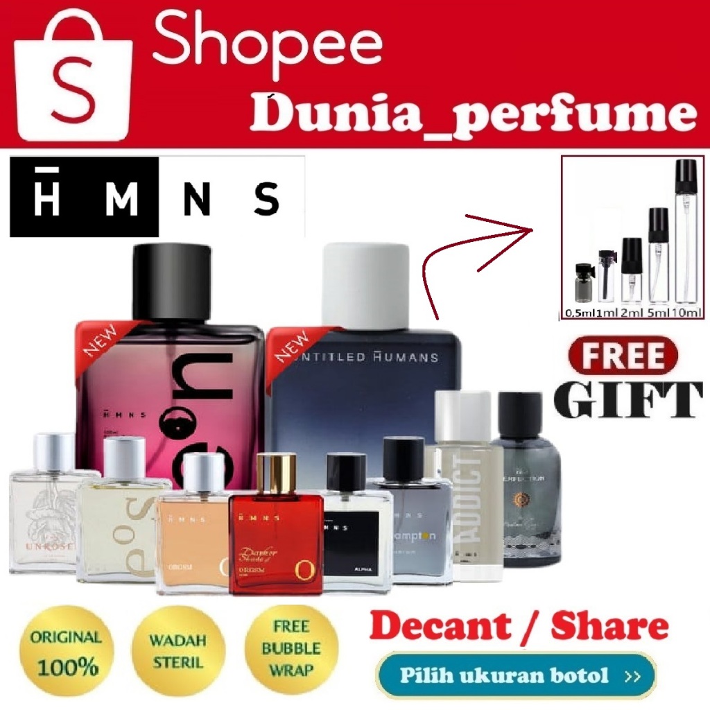 (FREE TESTER) DECANT | HMNS Perfume Darker | Orgasm O | The Perfection | Alpha | Farhampton | Unrose