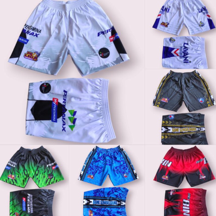 KODE P97S Celana Voli Proliga 224 Full Printing Bahan Lotto Tebal Celana Pendek Voli Proliga Celana 