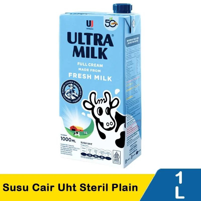 

Ultra Susu Cair Uht Steril Plain 1000Ml