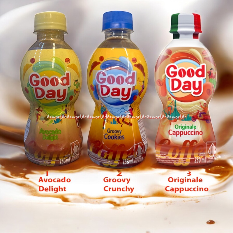 

Good Day 250ml Groovy Cookies Kopi Cair Siap Minum Kemasan Botol Rasa Avocado Delight Originale Cappucino