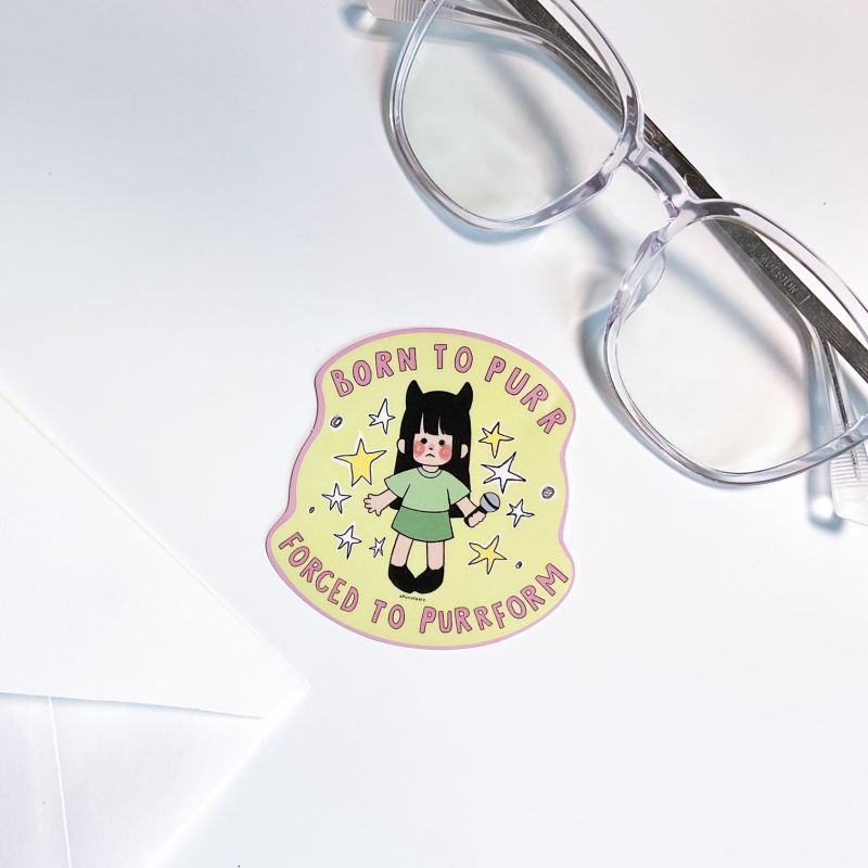

Sticker NEWJEANS HAERIN - Born to Purr Forced to Purrform - Vinyl Sticker
