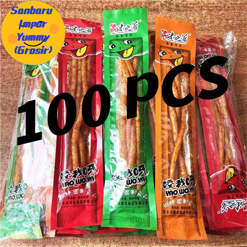 

[Harga Grosir] 【HALAL】 Gluten Pedas Strip Panjang Makanan Import Ringan Netflix Penjual Terbaik Kampus,Vegetarian, Dibungkus Satu per Satu