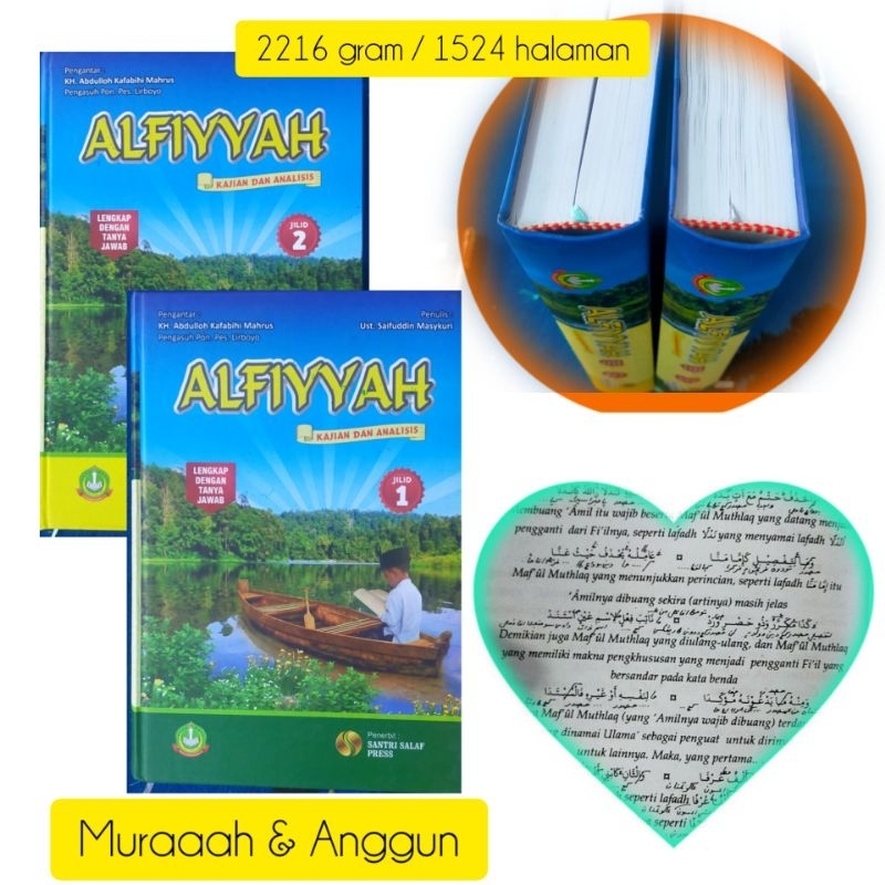 ALFIYAH IBNU MALIK BAHASA INDO & MAKNA | 2 Jilid Lux Anggun Lirboyo