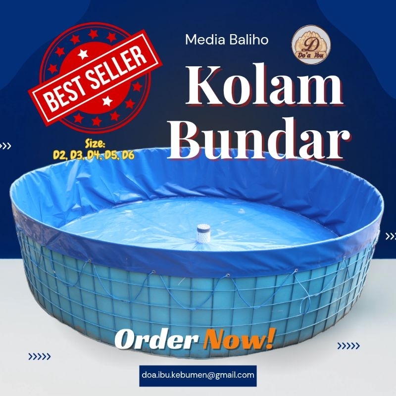 KOLAM TERPAL BUNDAR DIAMETER 3 || KOLAM MURAH BERKUALITAS