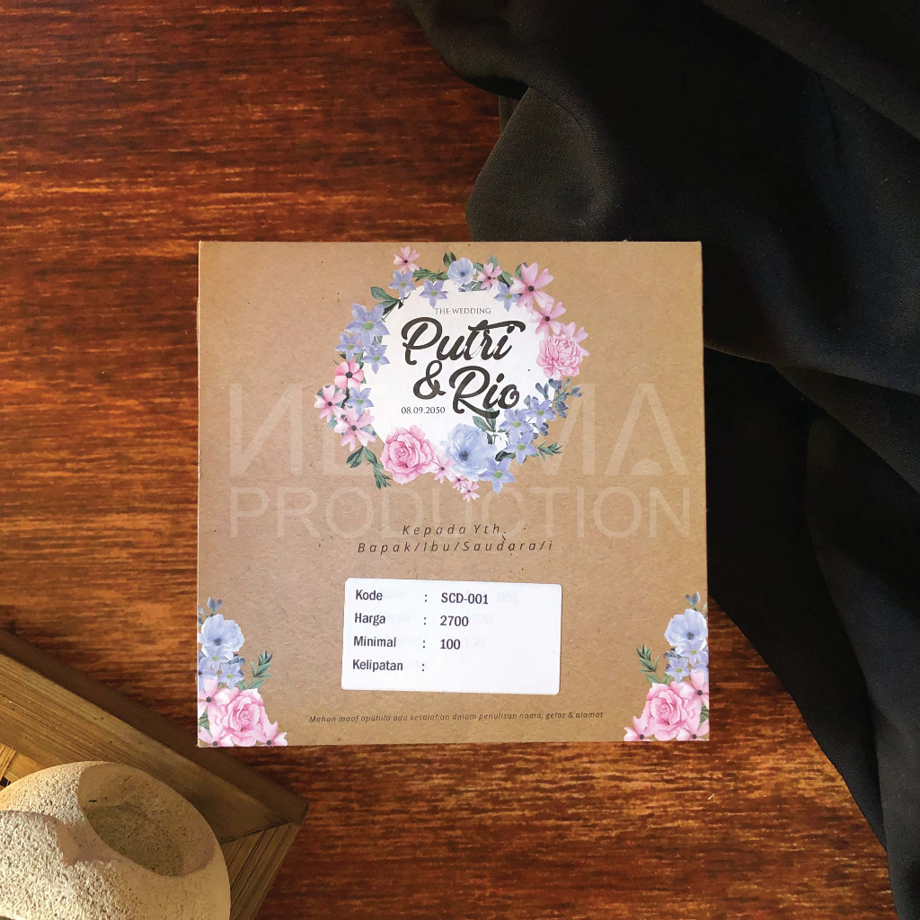 Undangan Nikah SCD-001 Murah Simpel Modern
