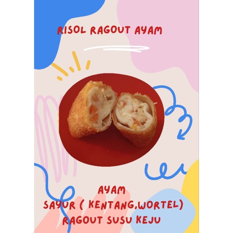 

RISOL RAGOUT AYAM isi 10 FROZEN / MENTAH