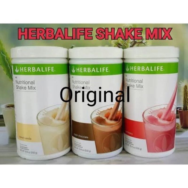 

terlaris 3 kaleng Herbalife shake mix vanilla coklat wild berry diet detox