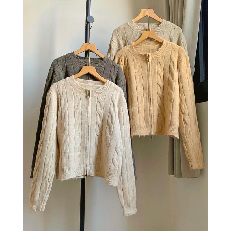 Korea Rajut Sweater / Switer Crop baju rajut Pakaian Wanita