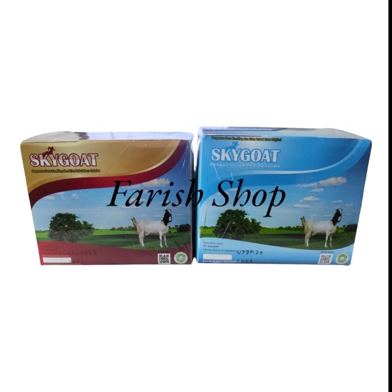 

Skygoat Susu kambing etawa bubuk 1 box isi 10 saset sky goat susu etawa