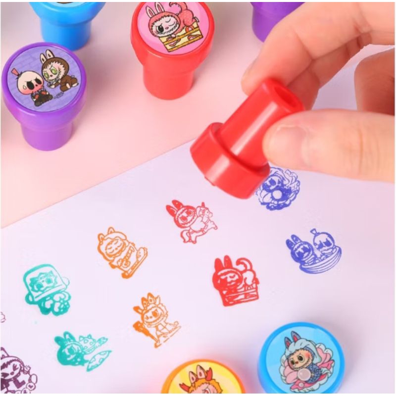 

COD PROMO PERPCS MAINAN MURAH ANAK STEMPEL CAP LABUBU KUROMI STEMPEL KARAKTER