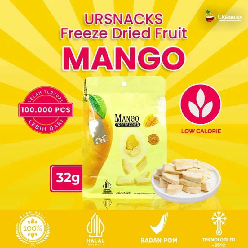 

URSNACK FREZE DRIED MANGO keripik buah mangga Halal