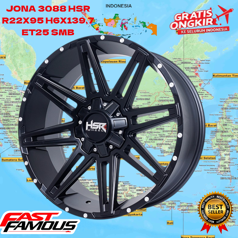 VELG MOBIL RING 22 BAUT 6 MOBIL PAJERO FFORTUNER HILUX PRADO DMAX HUMMER H3 DLL PELEK OFFROAD