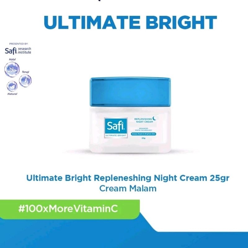 SAFI Ultimate Bright Replenishing Radiant Night Cream- cream malam