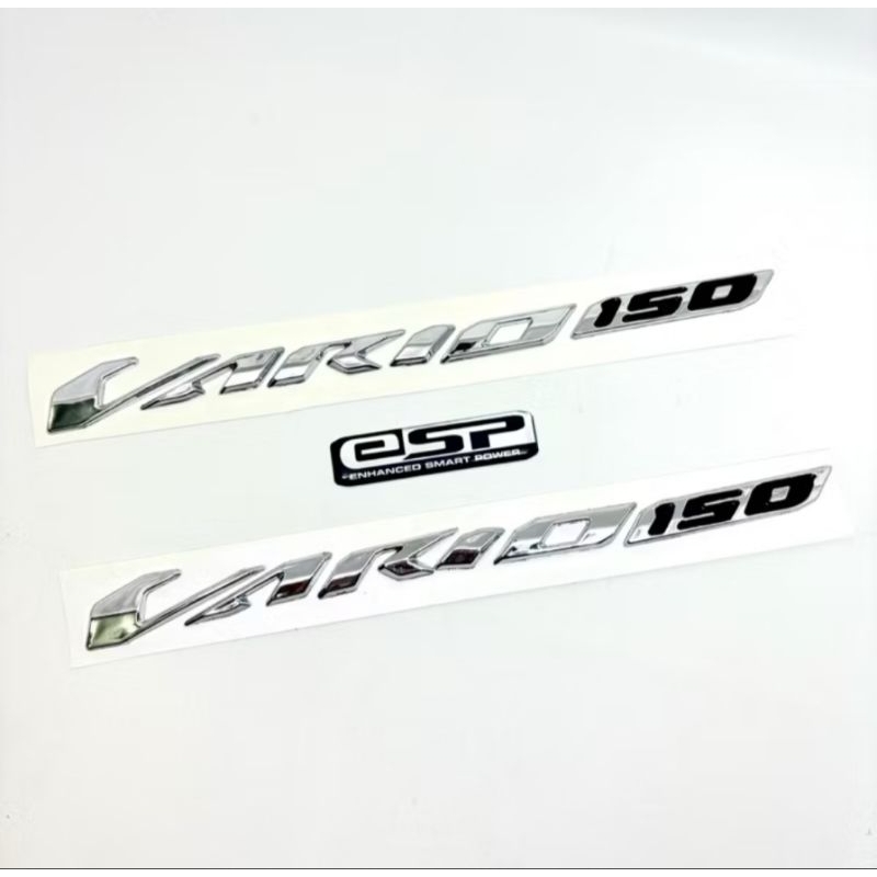emblem vario 150 warna silver new logo timbul vario new 150 new seperti original tahun 2018 sd 2020