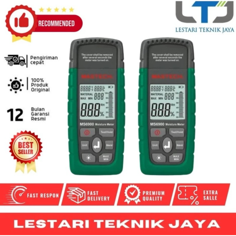 Concrete Wood Moisture Meter Mastech MS6900 Beton Kayu Semen MC Tester