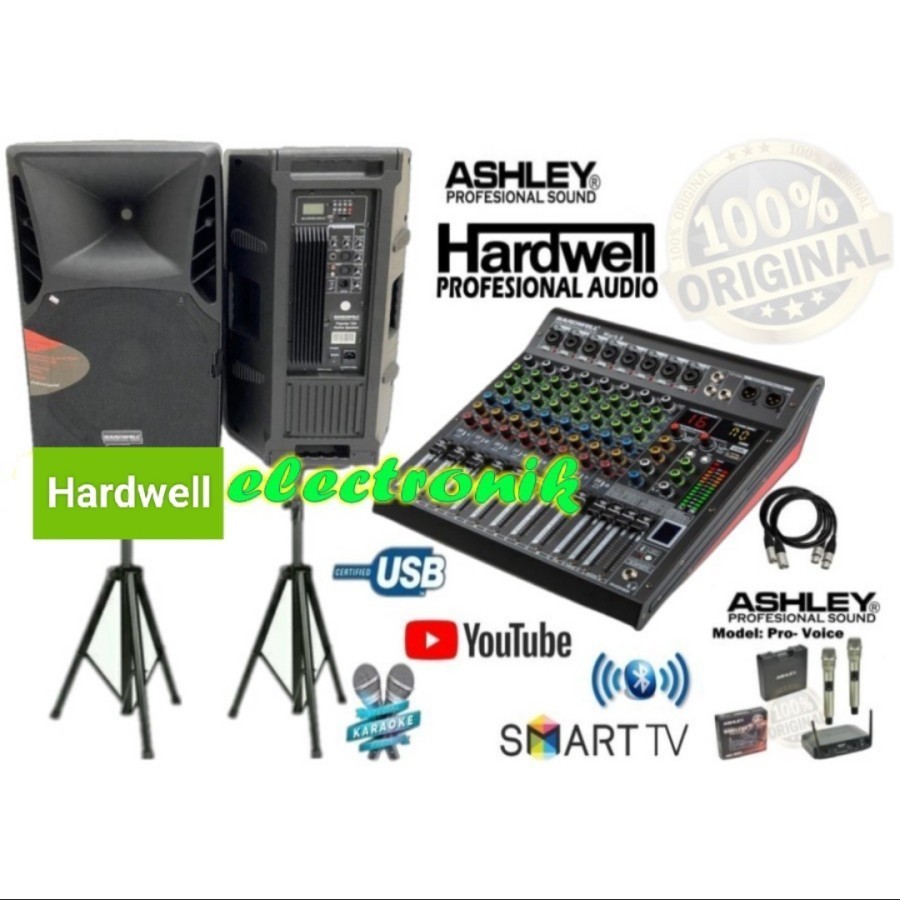 Paket Lengkap Sound System 15 Inch Live Music 1000 watt HARDWELL ORI