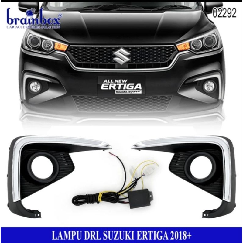 Lampu LED DRL Lampu Bumper Depan Suzuki All New Ertiga 2018 2019 2020 2021 Up Lampu Cover Fog Lamp A
