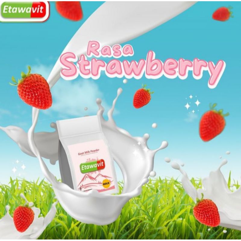 

ETAWAVIT Gold Stroberi 500 gr - Susu Kambing Etawa Bubuk Bantu Atasi Masalah Pencernaan