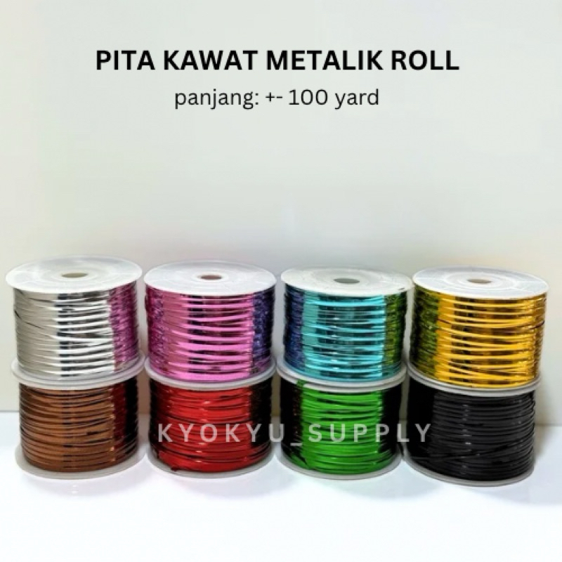 

Kawat Metalik / Kawat Souvenir / Pita Kawat Metalik 1 Rol