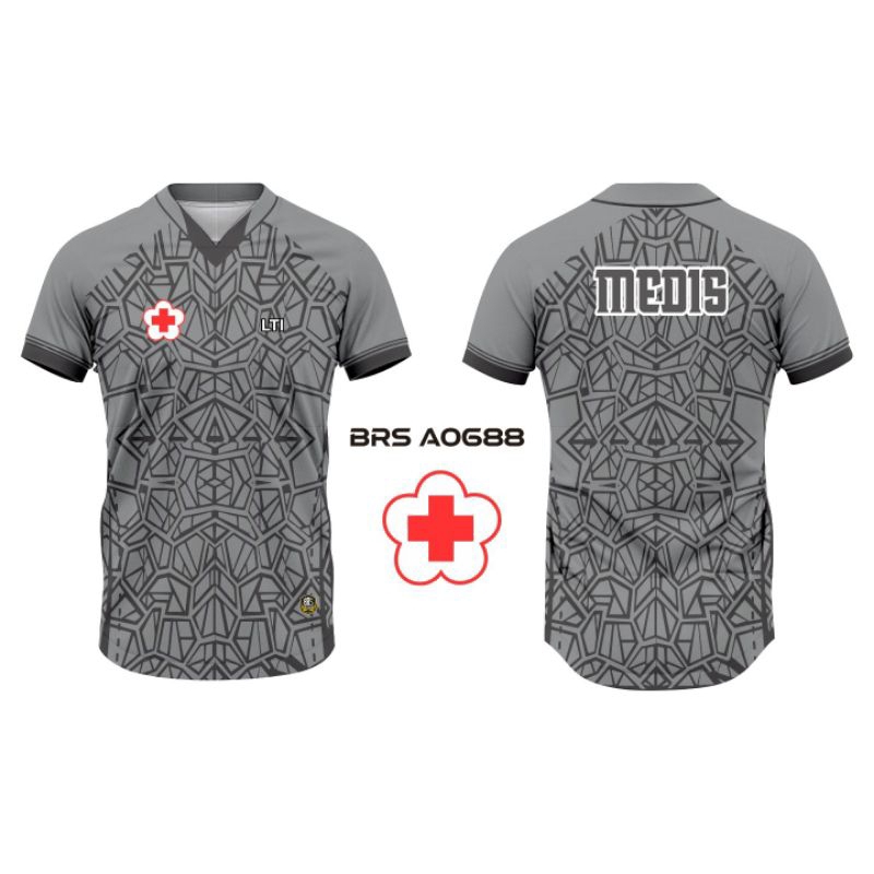 KAOS JERSEY PMI / MEDIS FULL PRINTING FREE CUSTOM KUALITAS PREMIUM
