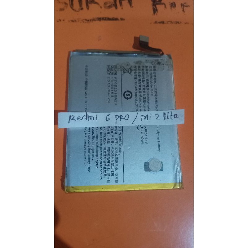 batre BN47 redmi 6 pro modifikasi bekas ori